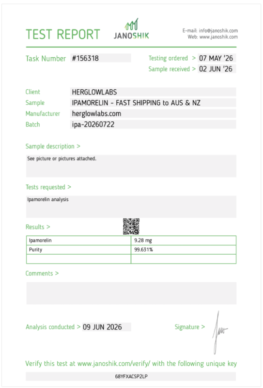 herglowlabs ipamorelin janoshik womens peptides australia